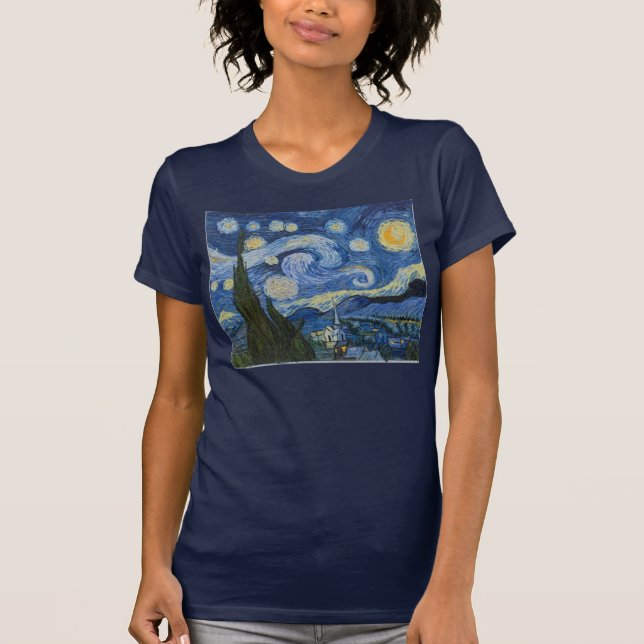 Camiseta La noche estrellada de Vincent van Gogh (Anverso)