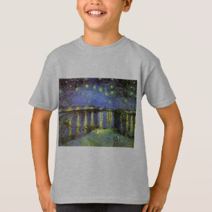 Camiseta La noche estrellada de Vincent van Gogh sobre el R