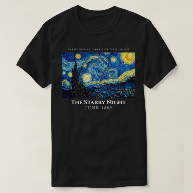 Camiseta La noche estrellada, dolor de Guay Vincent Van Gog (Diseño del anverso)