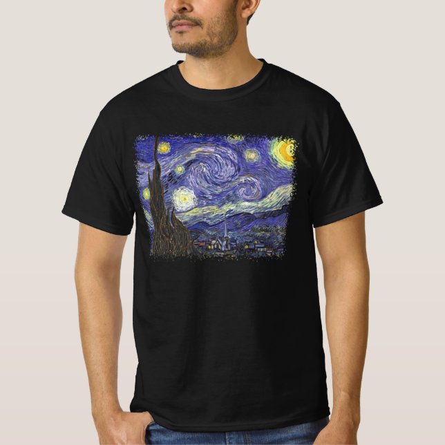 Camiseta La noche estrellada por Vincent van Gogh (Anverso)