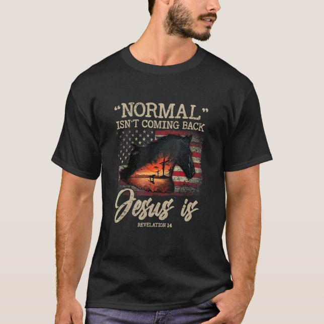 Camiseta La normalidad no es volver Jesús es revelación 14  (Anverso)