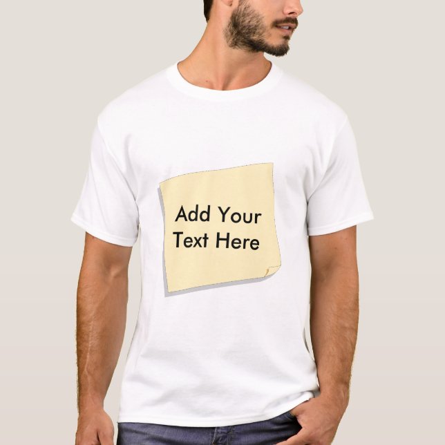 Camiseta La nota de post-it añade su propio texto (Anverso)