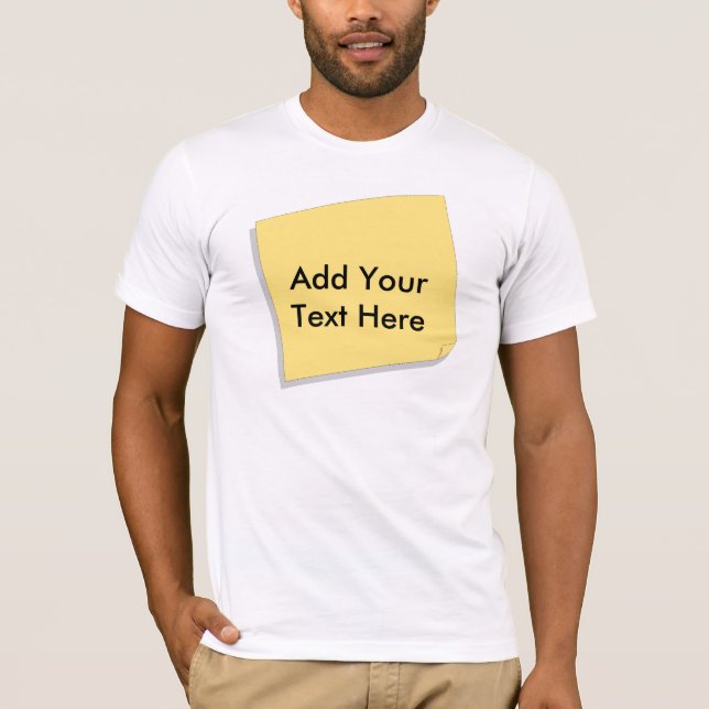 Camiseta La nota de post-it añade su propio texto (Anverso)