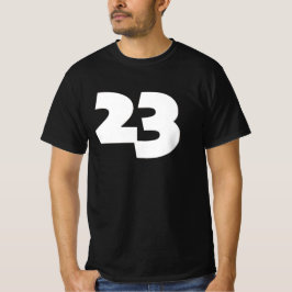 Camiseta La novedad de impresión número 23: sólo número