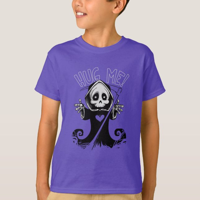 Camiseta La Novedad divertida para niños Grim Reaper (Anverso)