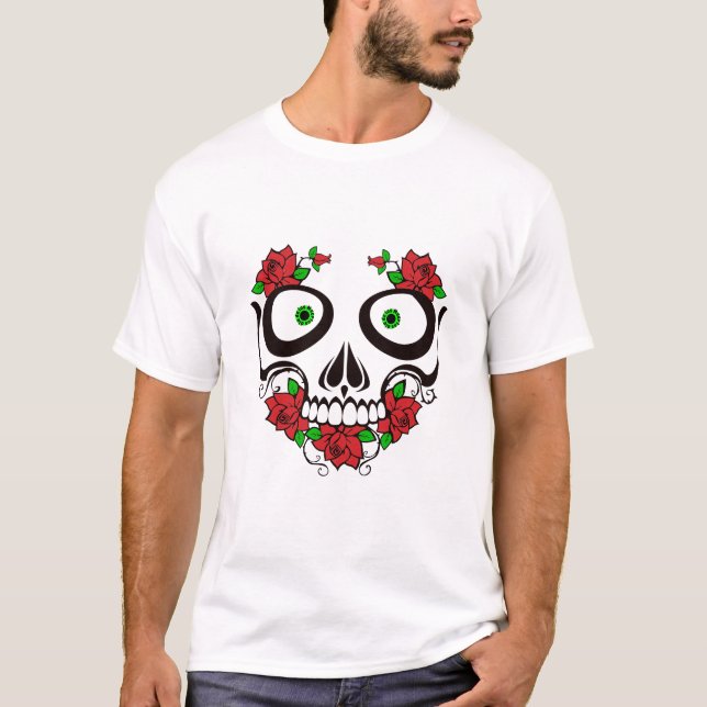Camiseta la Novedad gráfica de los Muertos SUGAR SKULL (Anverso)