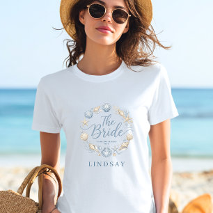 Camiseta ¡La Novia! Elegante Novia Costera de Playa Concha