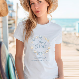 Camiseta ¡La Novia! Elegante Novia de Playa Concha de Mar
