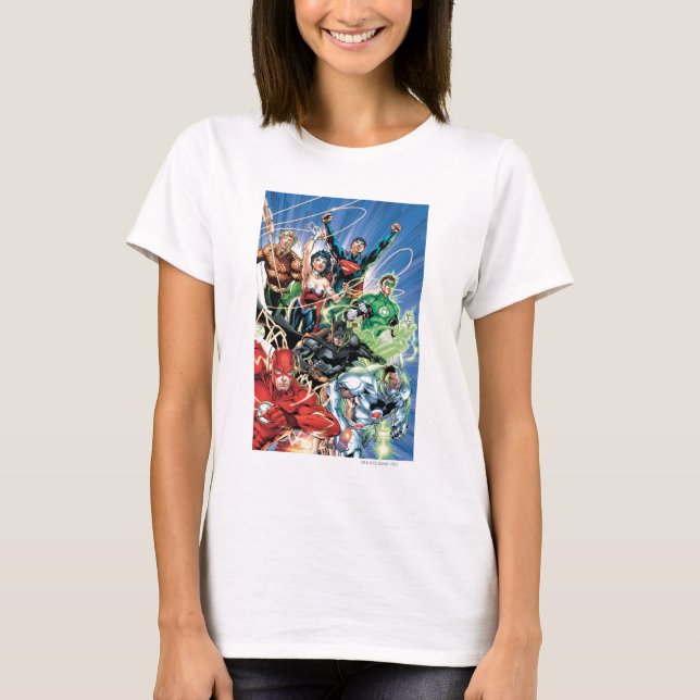 Camiseta La nueva 52 - Liga de la Justicia #1 (Anverso)