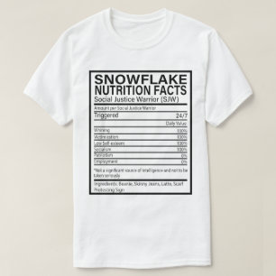 Camiseta La nutrición de los copos de nieve hace que Estad