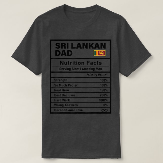 Camiseta La nutrición de los hombres de Sri Lanka: Día del  (Diseño del anverso)