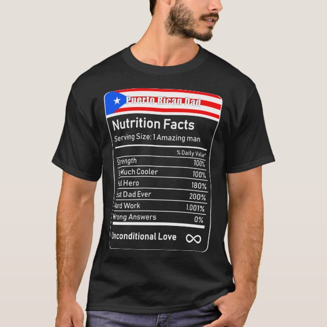 Camiseta La nutrición de los papas puertorriqueños es un re (Anverso)