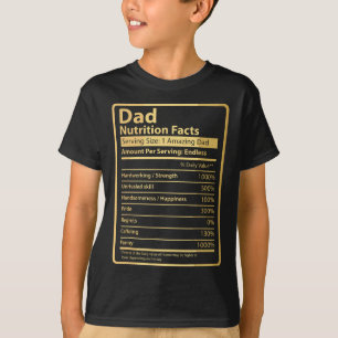 Camiseta La nutrición de papá es un regalo del día del padr