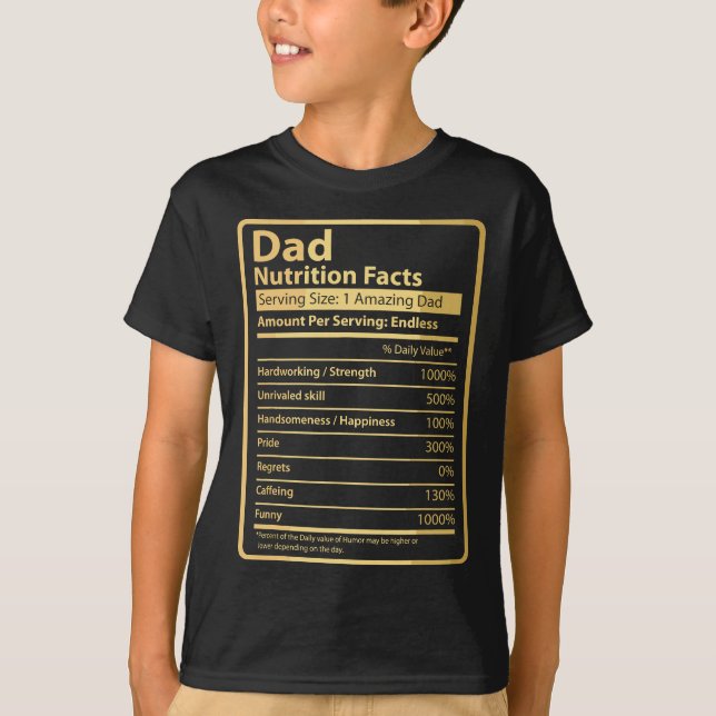 Camiseta La nutrición de papá es un regalo del día del padr (Anverso)