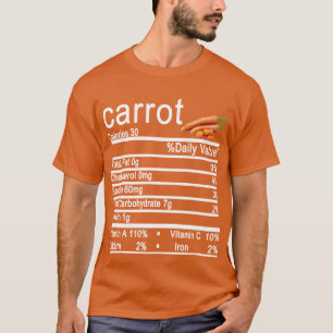 Camiseta la nutrición de zanahoria Hechos Graciosos Acción 