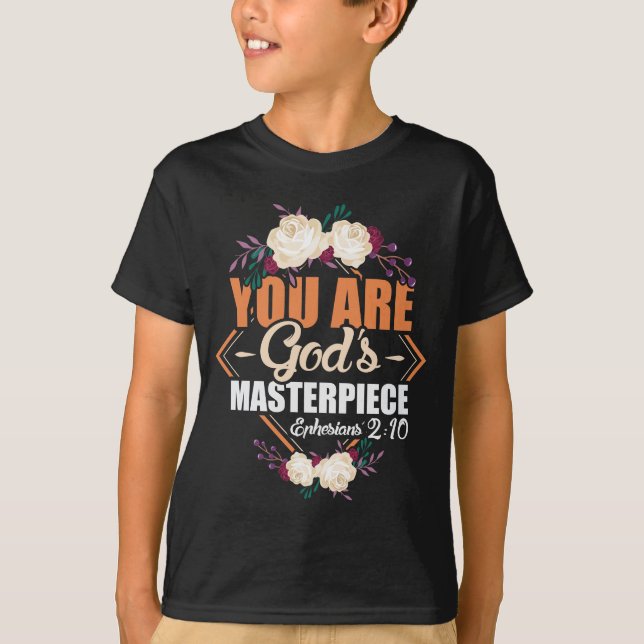 Camiseta La Obra Maestra de Dios efesia 2:10 La Biblia Vers (Anverso)