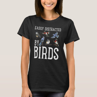 Camiseta La observación de aves con pájaros es fácilmente d