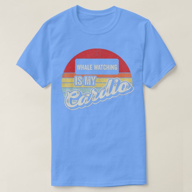 Camiseta La observación de ballenas es mi retro cardio vint (Diseño del anverso)
