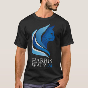 Camiseta La Ola Azul Se Está Cubriendo En Cabellos De Gato