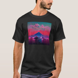 Camiseta La ola de vapor japonesa inspirada en el retro de 