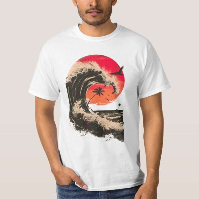Camiseta La ola - vintage (Anverso)