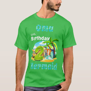 Camiseta La Oma De La Sirena Cuta Del Segundo Cumpleaños