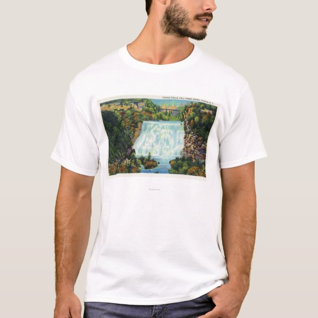 Camiseta La opinión de la garganta de la cala de la caída, (Anverso)