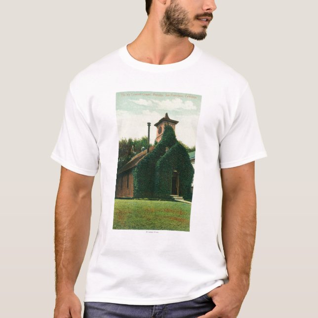 Camiseta La opinión exterior la hiedra cubrió la capilla, (Anverso)