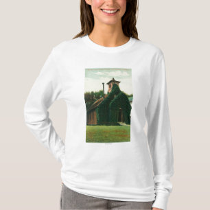 Camiseta La opinión exterior la hiedra cubrió la capilla,
