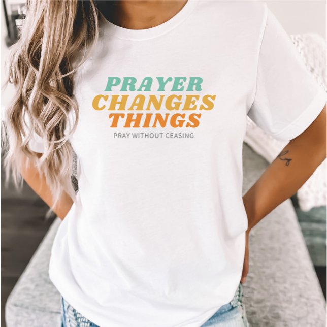 Camiseta La oración cambia las cosas Biblia contra regalo c (Subido por el creador)