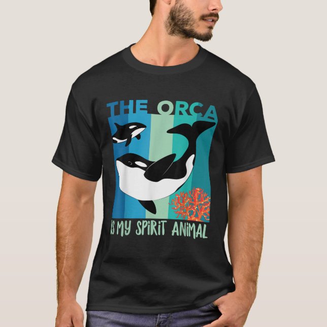Camiseta La Orca es mi espíritu Animal Cute Niños Orca Muje (Anverso)