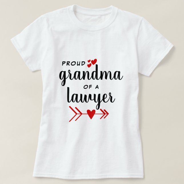 Camiseta La orgullosa abuela de un abogado (Diseño del anverso)