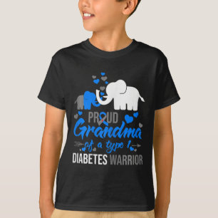 Camiseta La Orgullosa Abuela De Una Elep Guerrera De La Dia