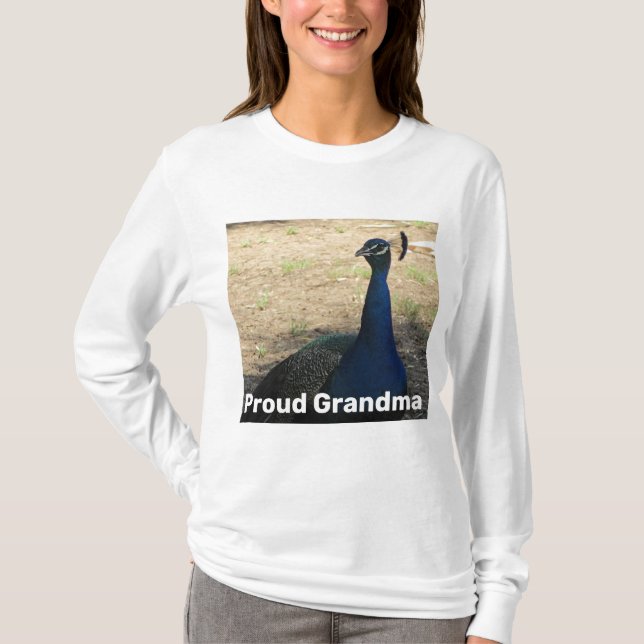 Camiseta La orgullosa abuela Vibrante Foto de Peacock Natur (Anverso)