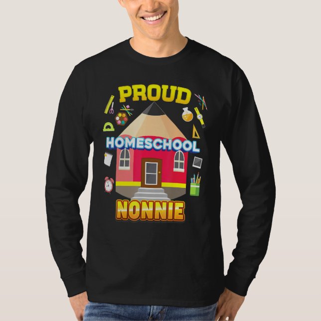 Camiseta La Orgullosa Escuela De Hogar Nonnie Dad (Anverso)