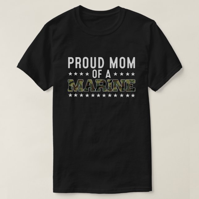 Camiseta La orgullosa madre de un marine  (Diseño del anverso)