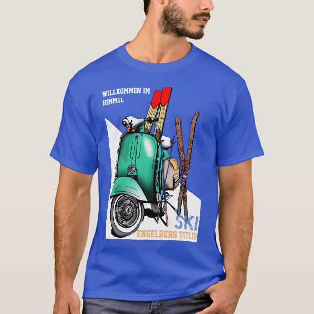 Camiseta La oscuridad básica de los hombres de Engelberg (Anverso)