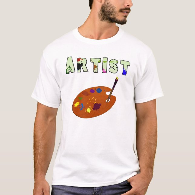 Camiseta La oscuridad de Pallette del artista embroma la (Anverso)