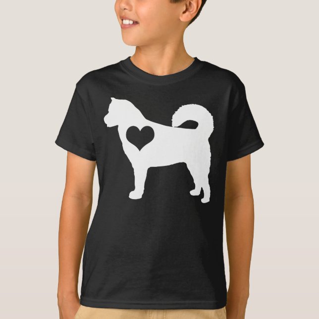 Camiseta La oscuridad del corazón del Malamute de Alaska (Anverso)