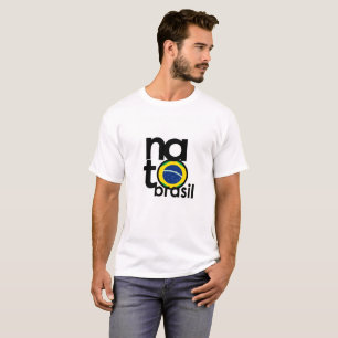 Camiseta La OTAN Brasil (NACIDA EN Brasil) con el blanco