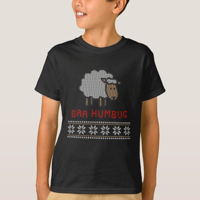 Camiseta La oveja del Baa Humbug Navidad (Anverso)