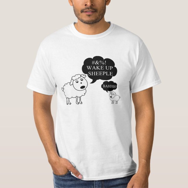 Camiseta La oveja dice despierta Sheeple (Anverso)