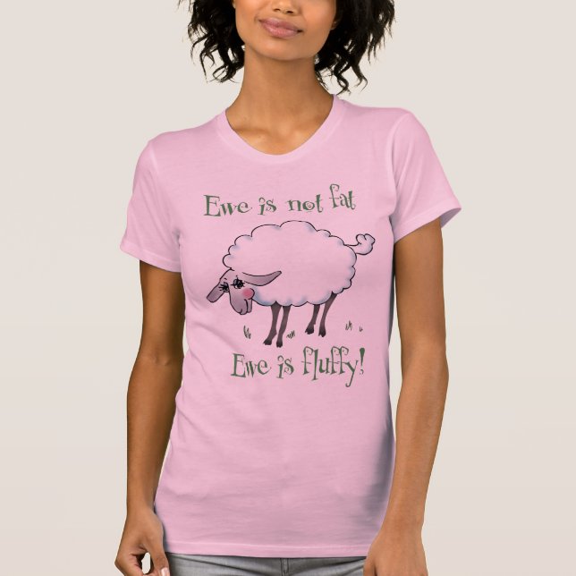 Camiseta ¡La oveja no es gorda! (Anverso)