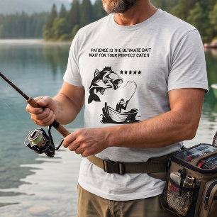 Camiseta "La paciencia es el cebo definitivo" Pescador