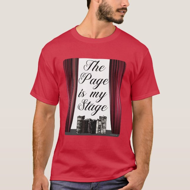 Camiseta La página es mi eslogan de escritor de etapa (Anverso)