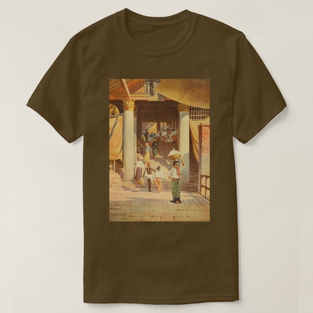 Camiseta La pagoda salta a Rangún del libro x27 (Diseño del anverso)