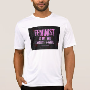 Camiseta La palabra feminista de SlipperyJoe brillante negr