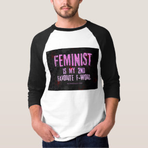 Camiseta La palabra feminista de SlipperyJoe brillante negr