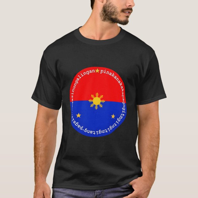 Camiseta La palabra más larga del tagalo filipino (Anverso)
