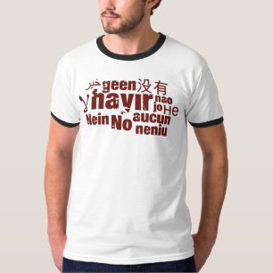 Camiseta La palabra "No" en diferentes idiomas